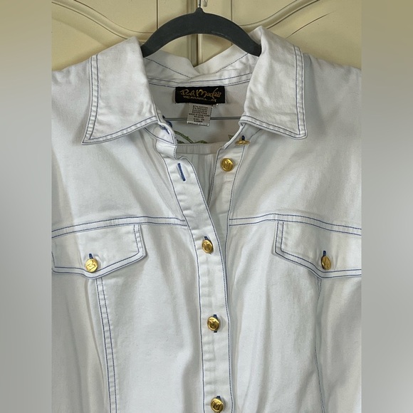 Bob Mackie Wearable Art Morning Glory Embroidered Jeans Jacket Pants Set Size 1X - Picture 4 of 10